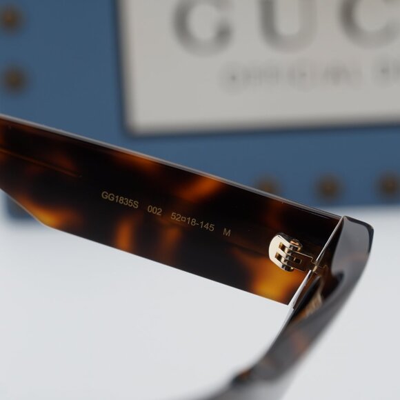 Gucci GG1835S 002 Square Sunglasses - Medium Brown Havana / Brown main image 9